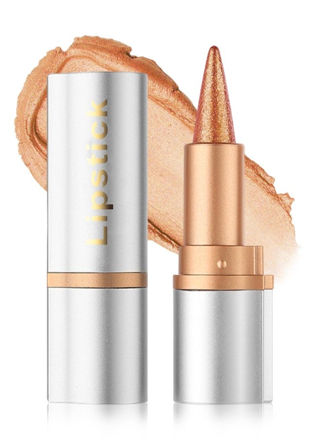 LYSdefeu Brown Glitter Lipstick Lip Liner,Shimmer Metallic Matte Long-Lasting Waterproof Non-stick Lip Stain Tint,High Pigmented Lip Gloss Full Coverage lipcolor Pen,Christmas Makeup Gift for Women-05 - Image 1